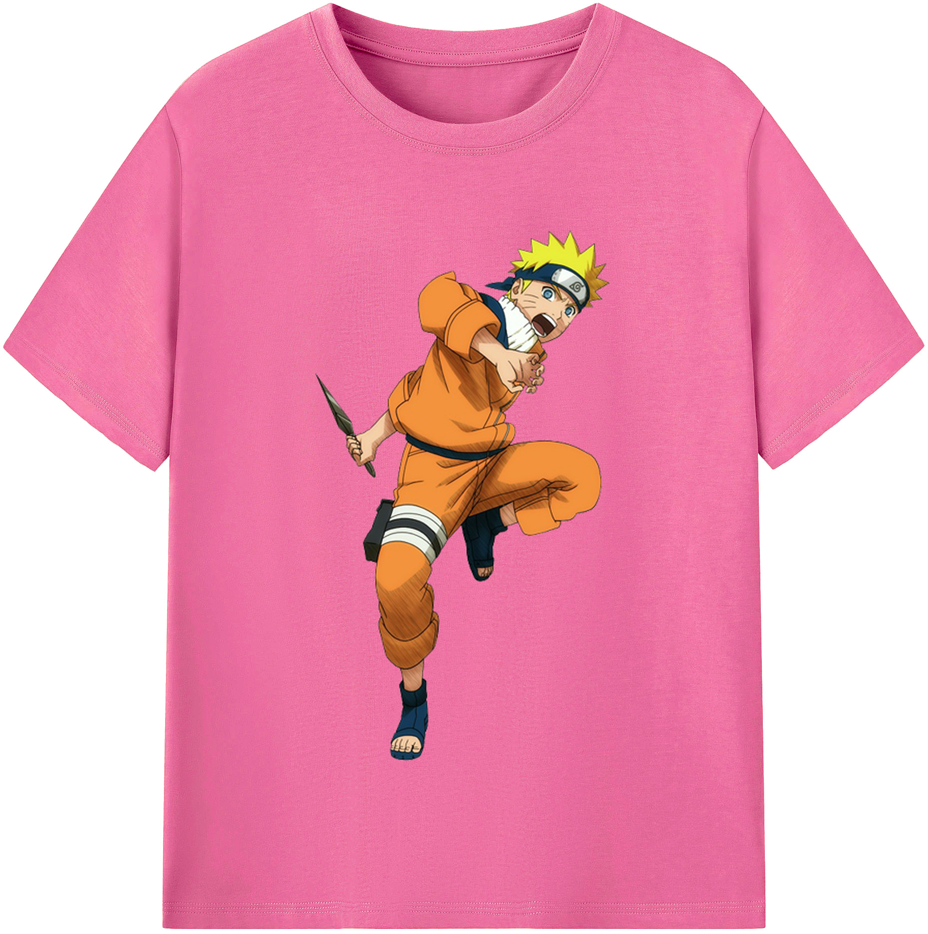 （画像用） NARUTO -ナルト- うずまき ナルト Uzumaki Naruto レディースカジュアルプリントTシャツ（綿100％）